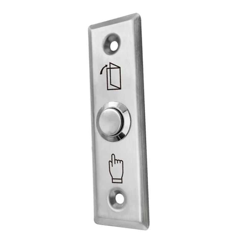 A45U Stainless Steel Exit Button Switch For Lock Door Access Control System Door Push Exit Door Release Button Alloy Switch