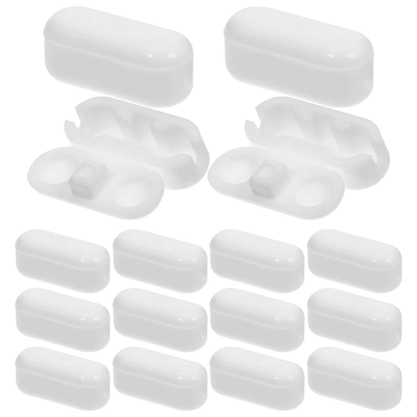 

20pcs White Plastic Blind Ball Chain Connector For Roller Roman Vertical Shades Bead Curtain Accessories Hanging Clips