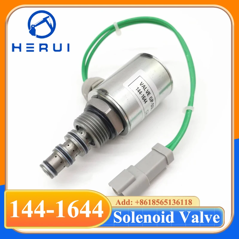 

24V Solenoid Valve 144-1644 1441644 for Excavator 262 267 268B 277 287 E36 E46 E252 E62B