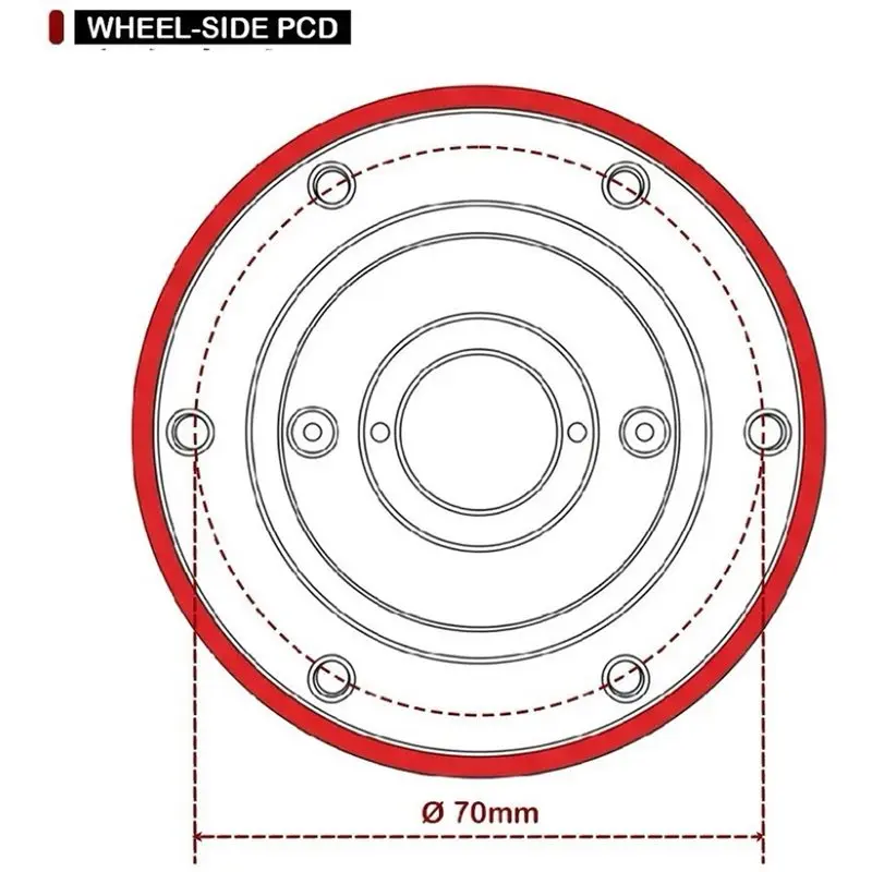 ABUM-QR70 Wheel Side CNC Machining And Anodizing, For MOZA Compatible Parts