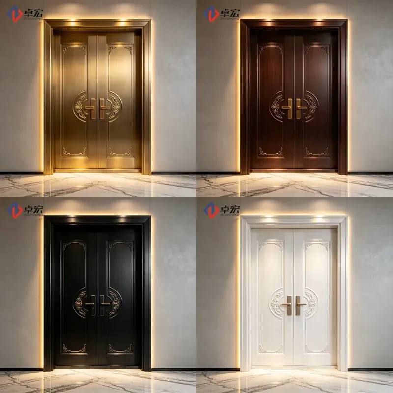 Factory Direct Custom Steel Security Entry Door Double Front Door for Residential and Commercial Projects