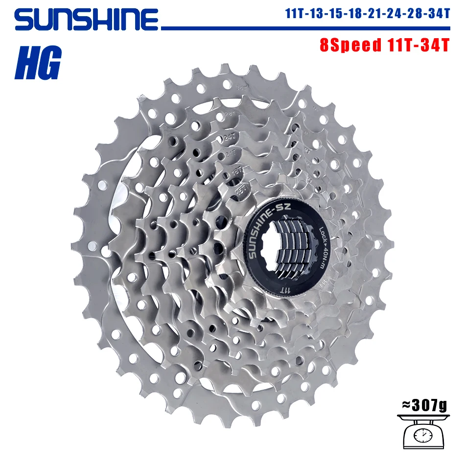 SUNSHINE Racefiets Cassette 8/9/10/11/12 Speed 23/25/28/32/34/36T k7 Cassette 8V 9V 10V 11V 12V voor SHIMANO HG