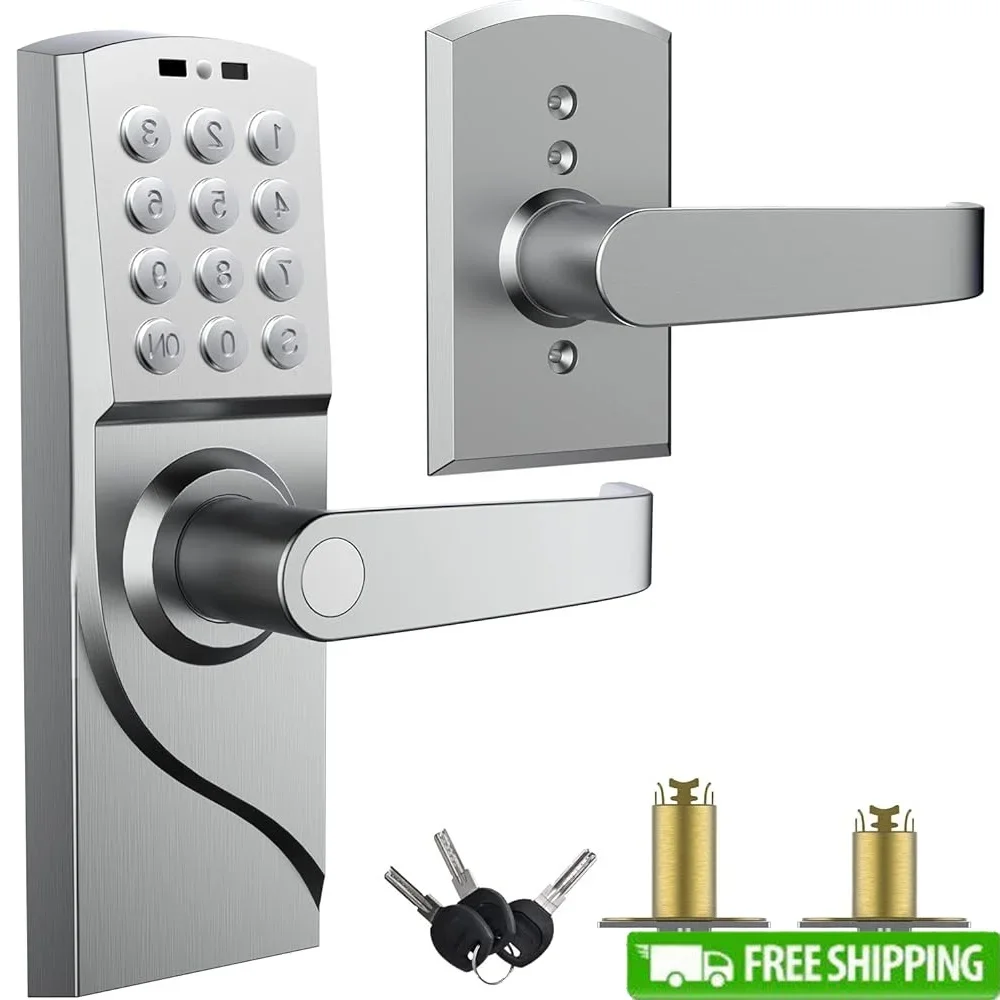 

Keypad Digital Door Lock with Handle Keyless Entry Lock Smartcode Security Zinc Alloy No Fingerprint Entry Front Door Apartment
