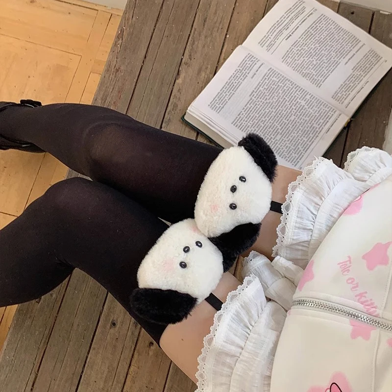 

Черные гольфы Kawaii, длинные чулки в стиле Лолиты с поясом, забавные колготки, сексуальные чулки выше колена Y2k