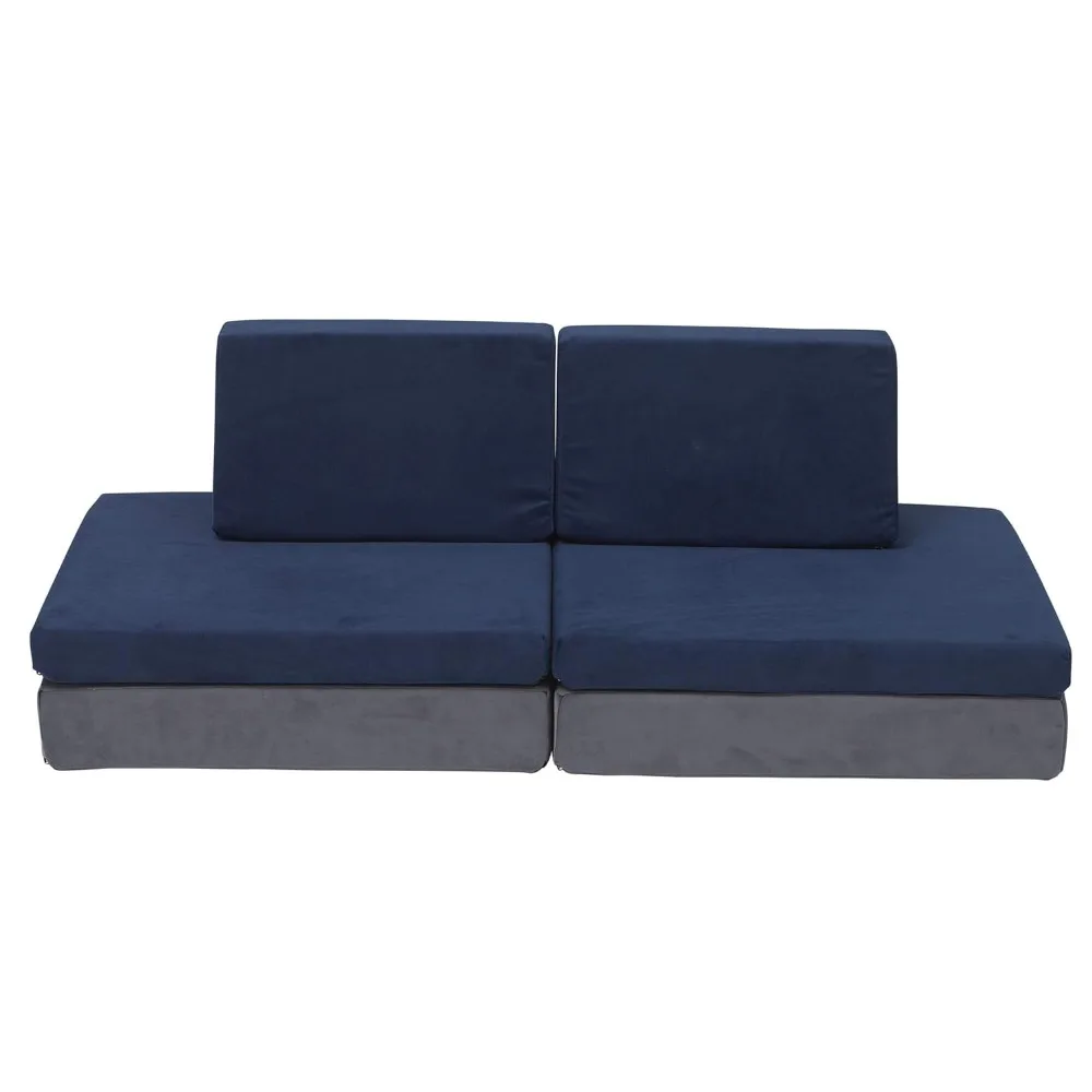 

Children's Factory The Whatsit Kids Couch or 2 Chairs, Gray & Navy, CF349-068, Toddler To Teen Bedroom Furniture, Girls and Boys