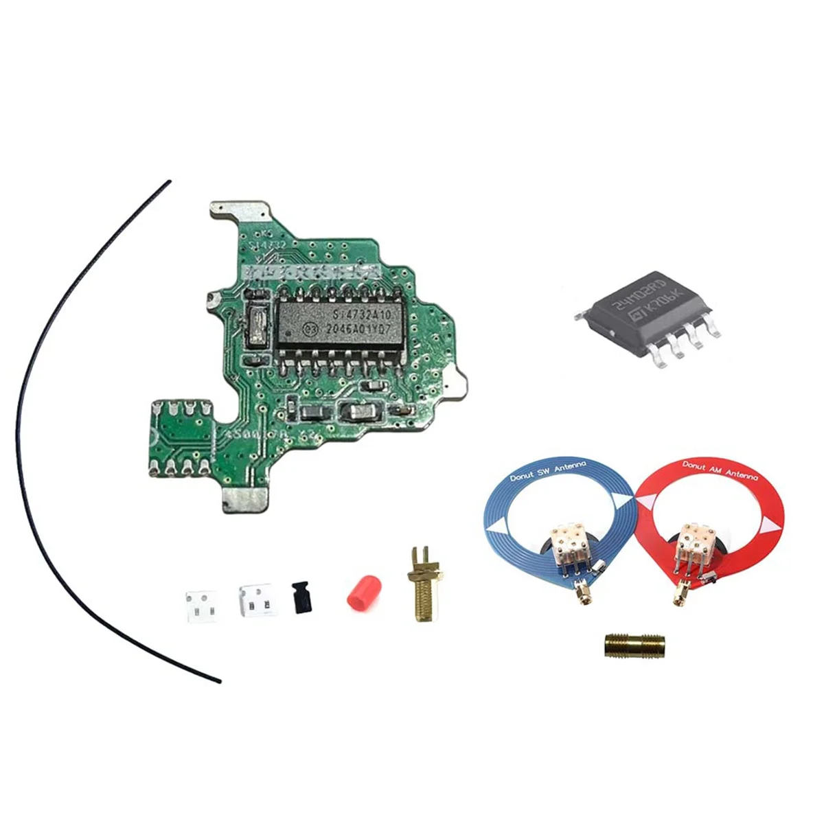 SI4732 Modification Module+2xDonut Antenna+2M Chip for Quansheng UVK5/UVK6 ShortWave FM Dual Antenna Solution