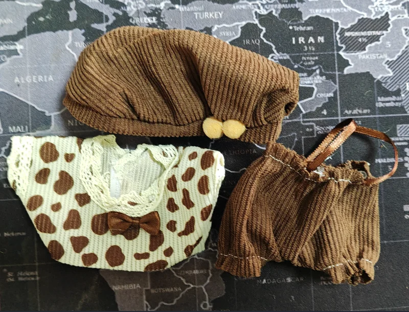 Vêtements de poupées pour 17CM Labubu V2 V1, costume de loisirs décontracté, accessoires cadeaux de noël, 3 pièces/ensemble