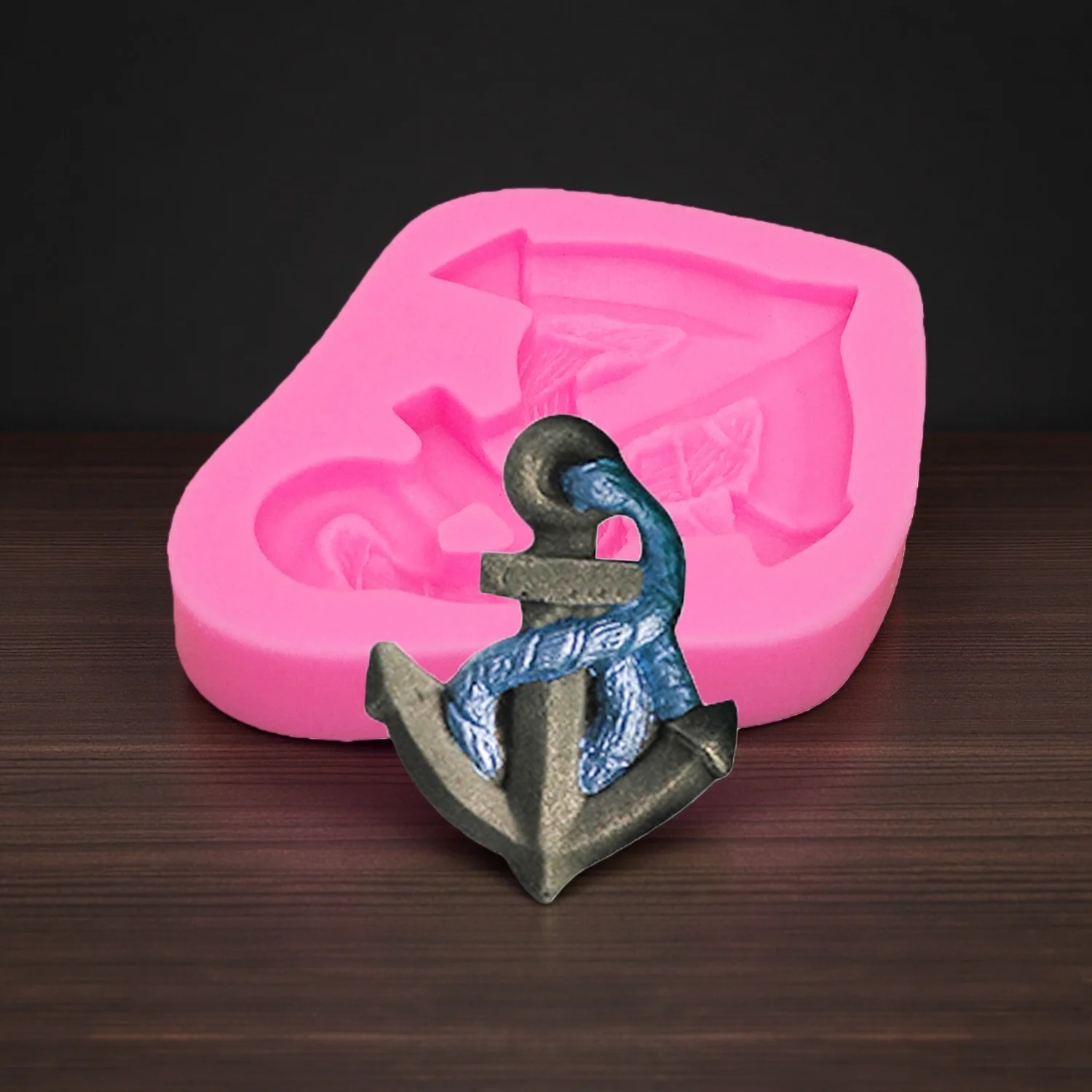 Boat Anchor Silicone Molds Fondant Chocolate Sugarcraft Clay DIY Cakes Dessert Gummy Candy Baking Tool