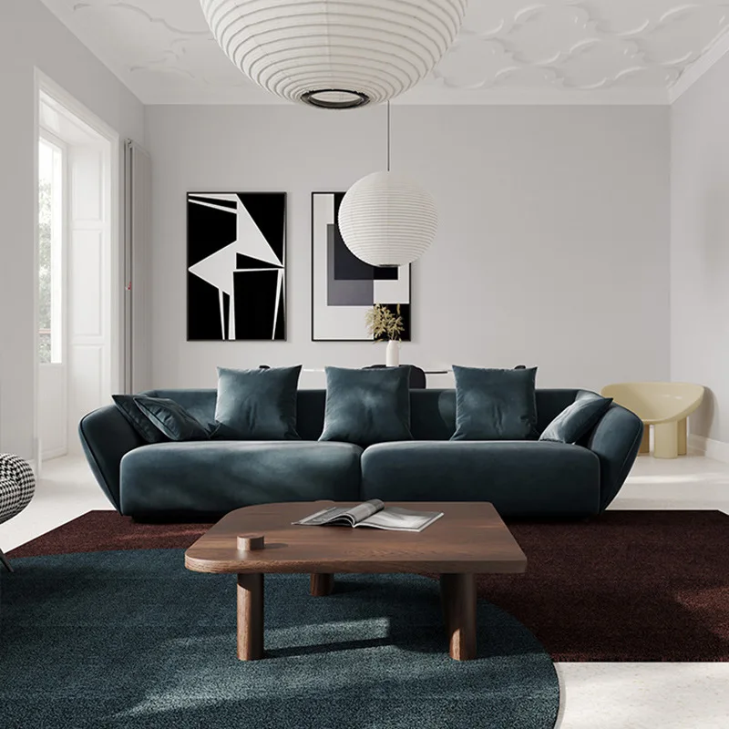 Living room furniture modern light luxury sofa velvet combination living room cloth special-shaped corner arc sofa