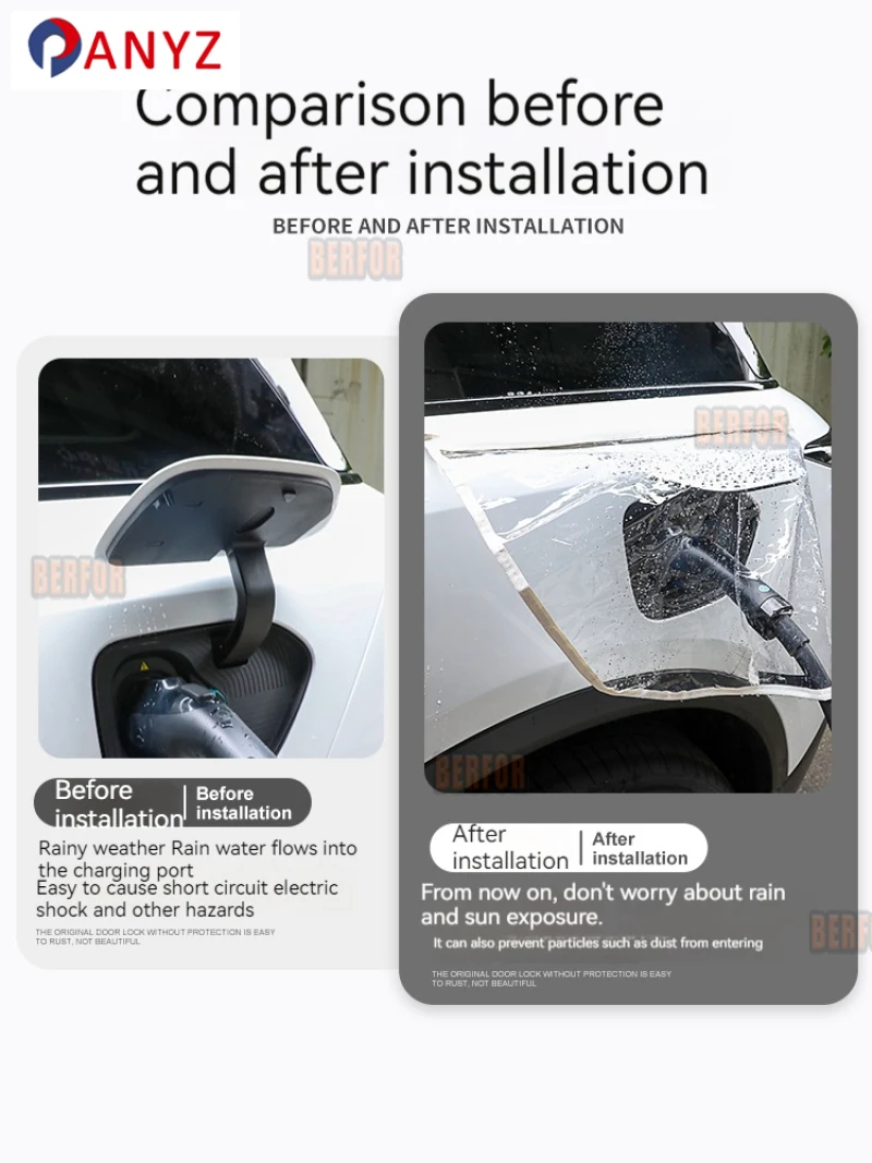 Car New Energy Charging Port Rain Cover Rainproof Dustproof Charger Guns Protect Electric For BMW i3 i8