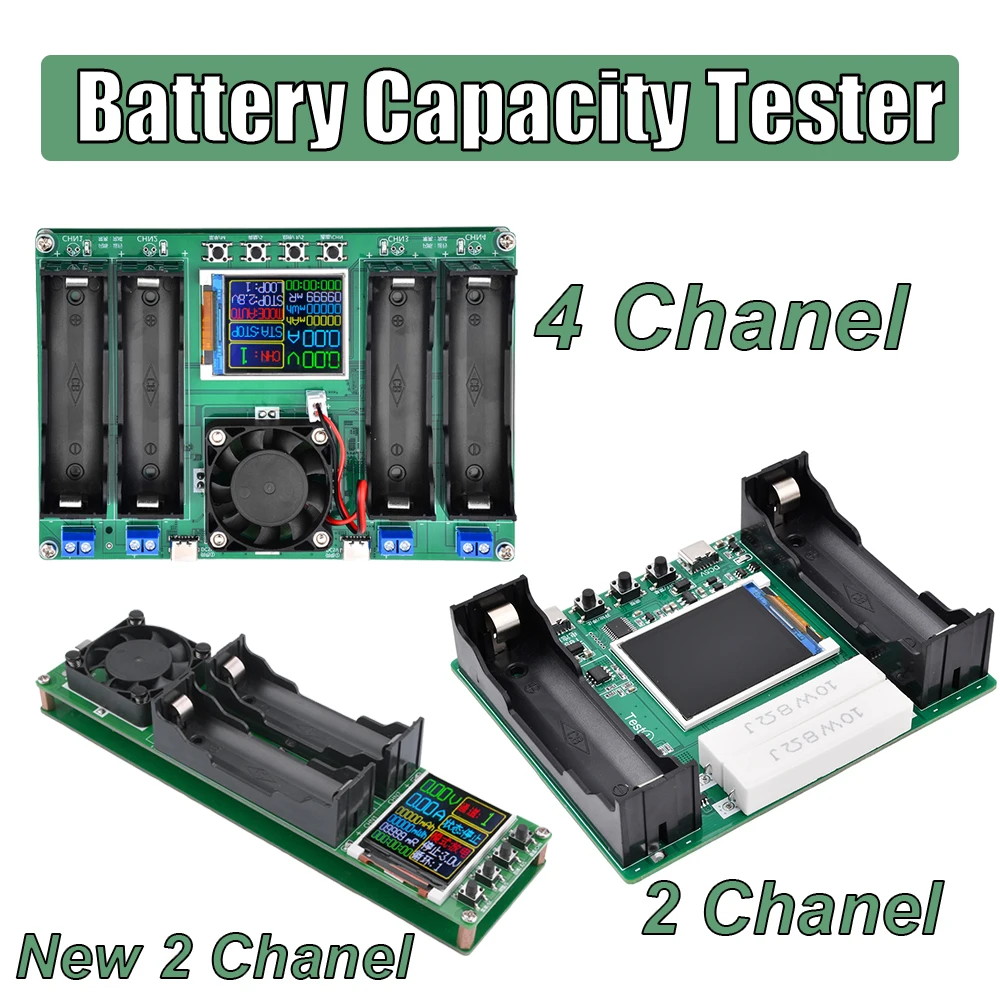 Moduł testera pojemności baterii litowej 18650 MAh MWh Cyfrowy moduł detektora mocy baterii 18650 Tester baterii typu C