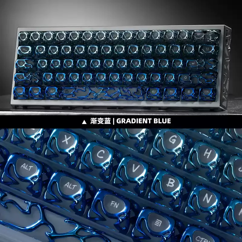 XVX Venom keycaps metal texture hollow fog transparent personality