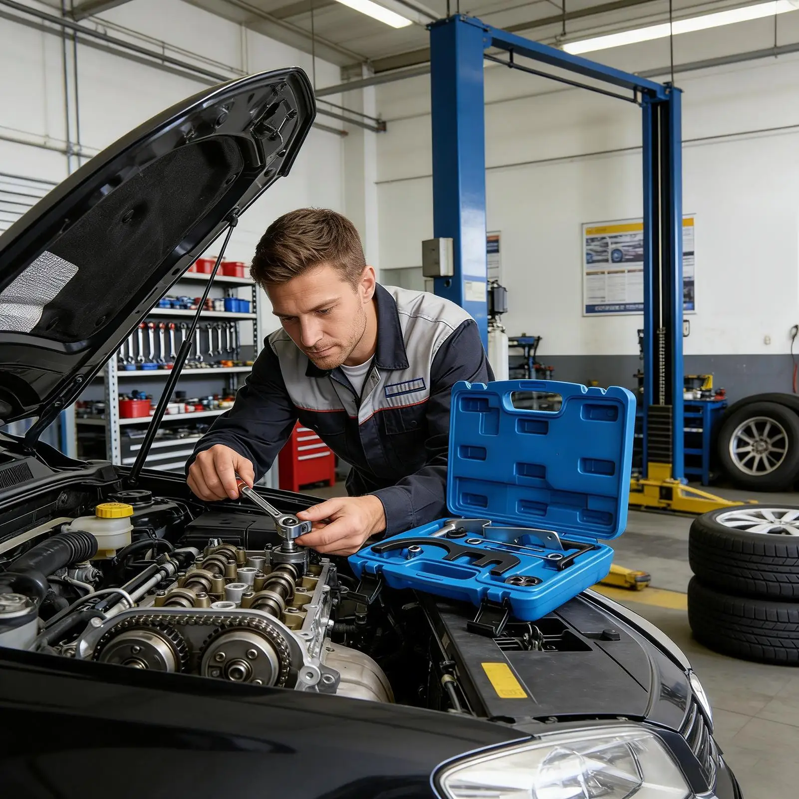 

Набор инструментов для регулировки ГРМ BMW N47, 9 предметов, с удобной рукояткой, для выравнивания распредвала двигателя, для автомобилей и прицепов