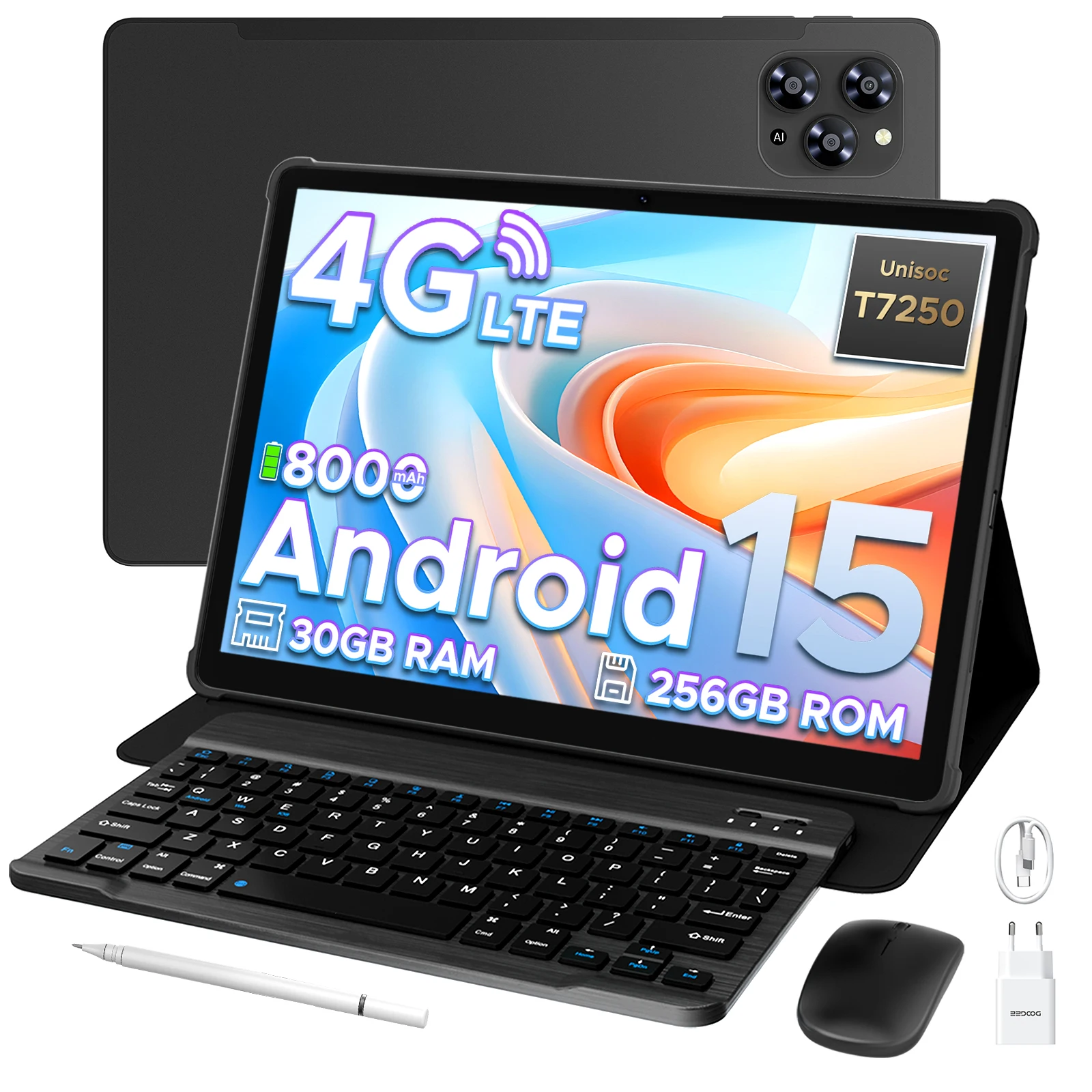 DOOGEE Tab G6 2 in 1 Tablet PC 4G LTE 11 Inch Android 15 30GB RAM
