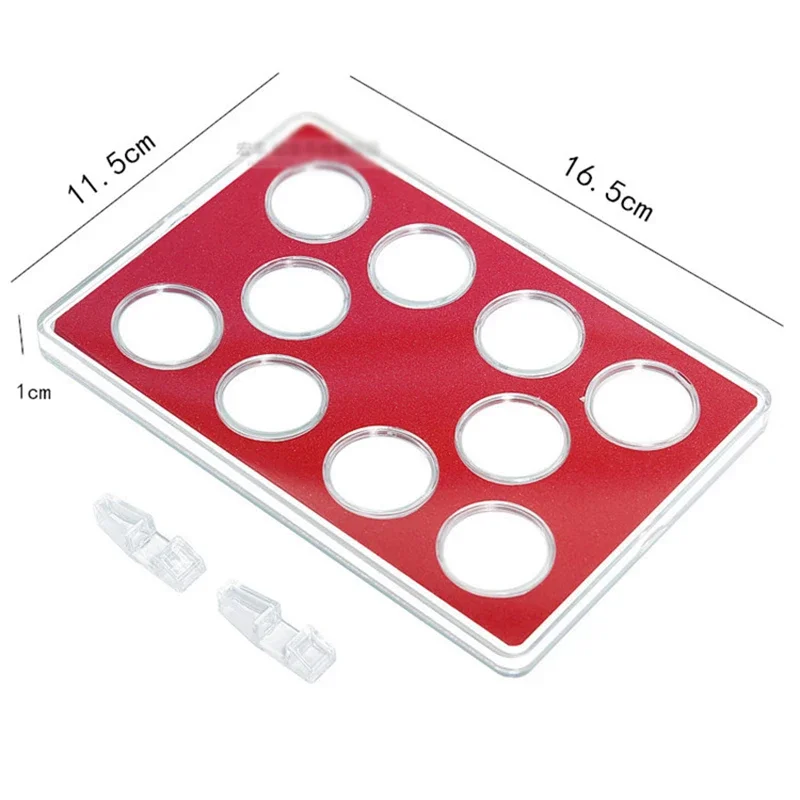 5 10 12 hole Fit 27mm 30mm Coin Display Holder Capsules Collecting Coin Container Protect Airtight Collection Storage