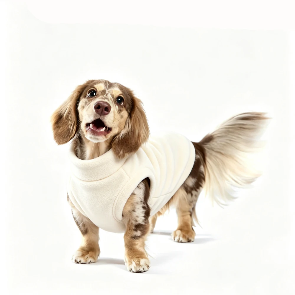 Fleecetrui voor teckels Warme sweatshirt-jumpsuit voor teckels Zachte loungekleding voor miniatuurteckels Trui