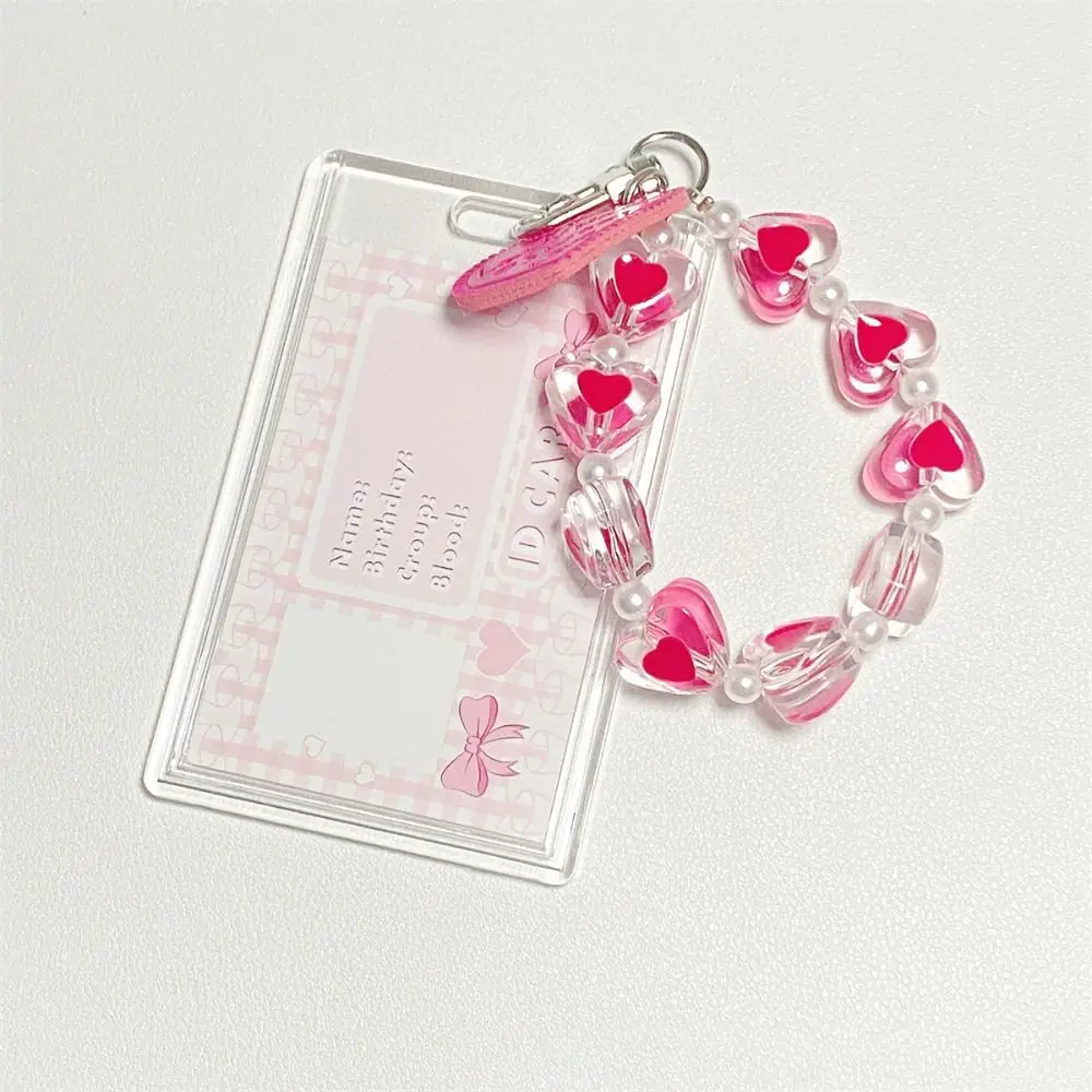 

Fashion Acrylic Card Holder Crystal Vertical ID Card Holder Card Keychain