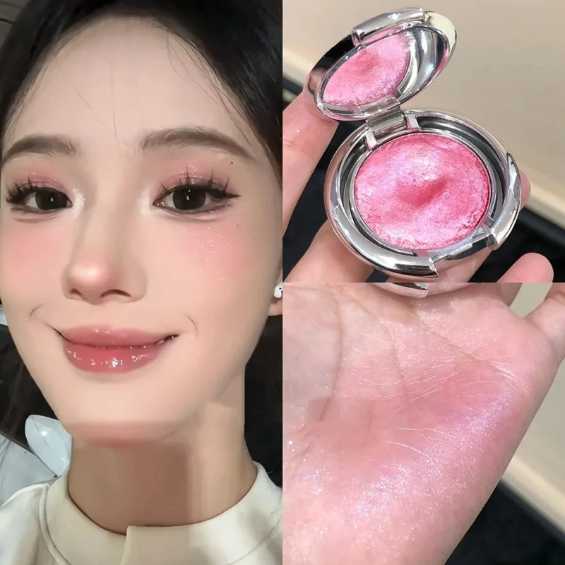 다이아몬드 스파클 하이라이터 크림 단색 반짝이는 진주 실버 얼굴 윤곽 밝게 하는 메이크업 클리어 글리터 플래시 하이라이트