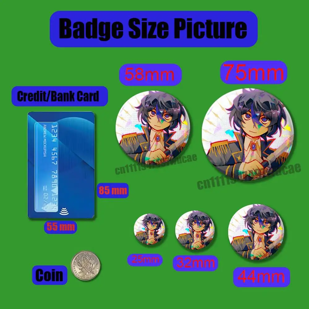 For Fluixon Badge Cover Custom Pin Insignia Emblem Round 25mm 44mm Laser Film