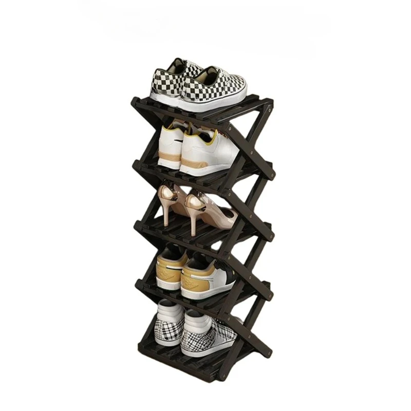 

Shoe Rack Bamboo Foldable Storage Shoe Rack Multifunctional Shoe Racks Free Standing Rack Suitable for Bedrooms and Corridors