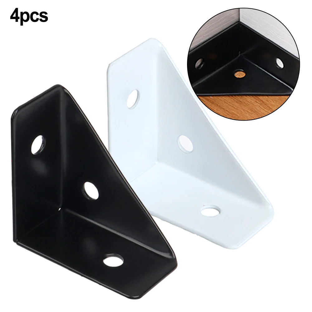 4pcs Corner Brace Fasteners Corner Support Bracket Right Angle Triangle Reinforcement Corner Bracket For Furniture Wood Joints