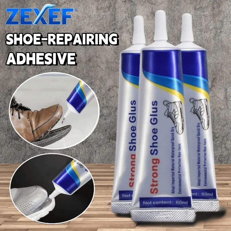 

ZEXEF Shoe-Repairing Adhesive/Transparent Powerful Universal Waterproof Leather Shoe Glue Repair Rubber Quick-Drying Glue