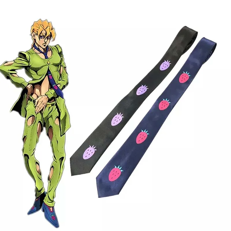 4 Uds Anime Tie Man JoJo's Bizarre Adventure Kira Yoshikage Cosplay Killer Queen calavera cuello Heaven Gate Cosplay accesorios de disfraz nuevo