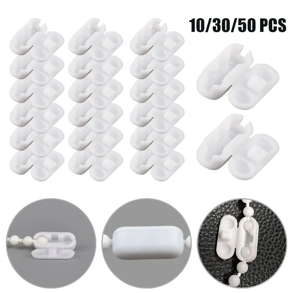 10/30/50 Pcs Roller Blinds Pull Cord Connector Curtain Chain Connector For Vertical Blinds Joiners Clips Replacement Plastic