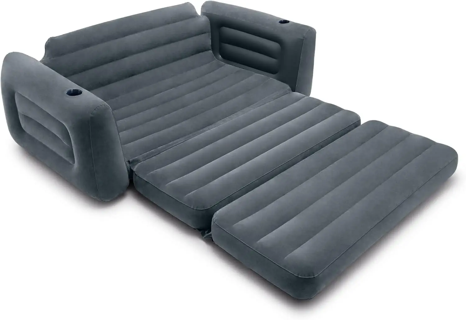 Inflatable Furniture Set with Pull Out Sofa Chair Queen Sized Air Bed Mattress and 2 Pull Out Sofa Bed Sleep Away Futon Couch