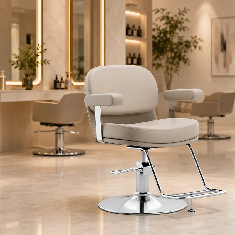 Creative Simple Barber Chairs Modern Beauty Style Minimalist Salon Chairs Space Saving Italian Friseurstuhl Salon Furniture