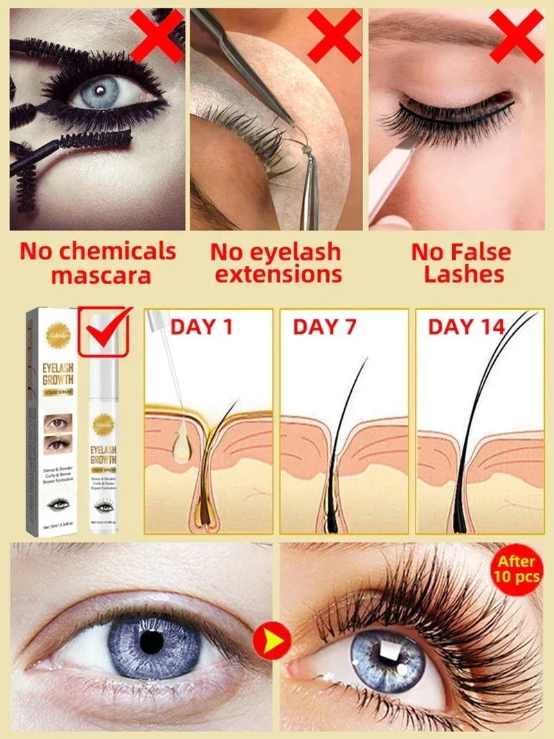 7 Days Fast Eyelash Growth Serum Natural Thick Slender Curly Eyelash Growth Solution Eyelash Lift Lengthening Korean Cosmetics