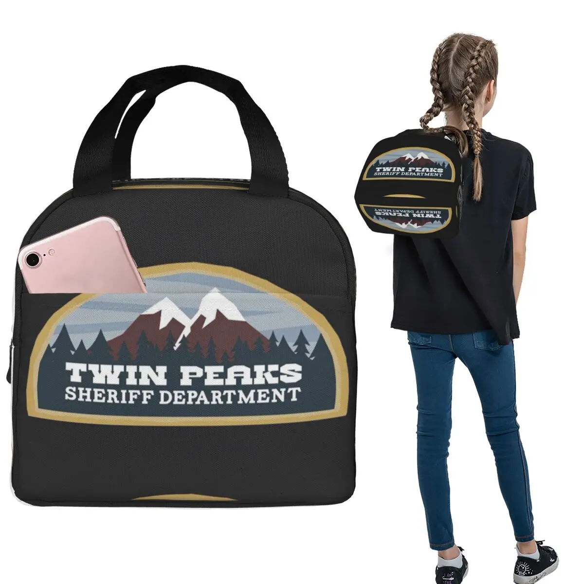 

Термосумка для обедов Twin Peaks Red Room для женщин и детей, герметичная, для еды, термосумка-тоут