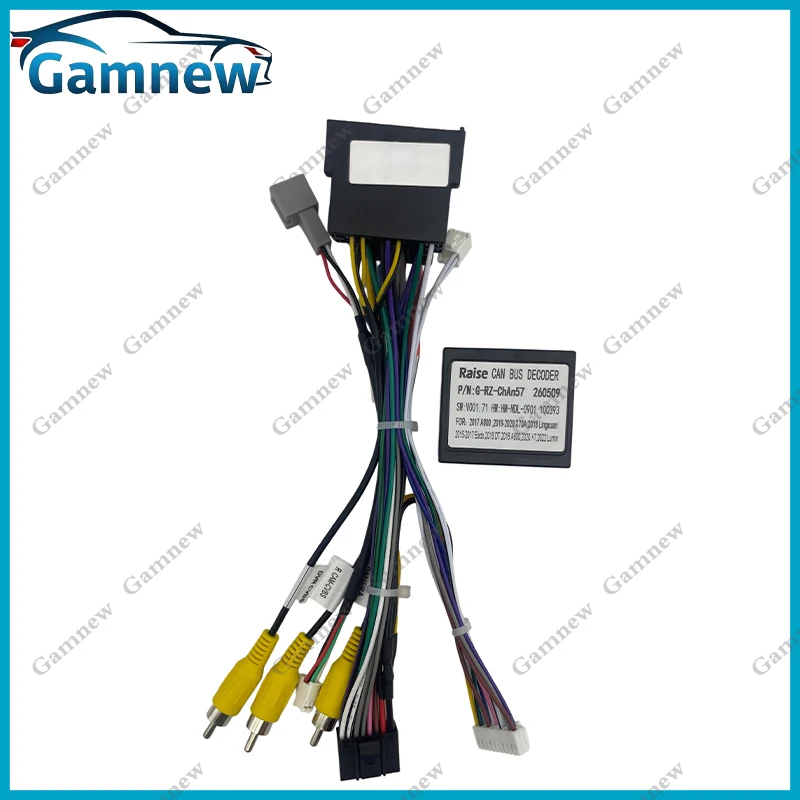 Car 16pin Wiring Harness Adapter Canbus Box Decoder Android Radio Power Cable For Chana X70A 2018-2020 Lumin 2022+