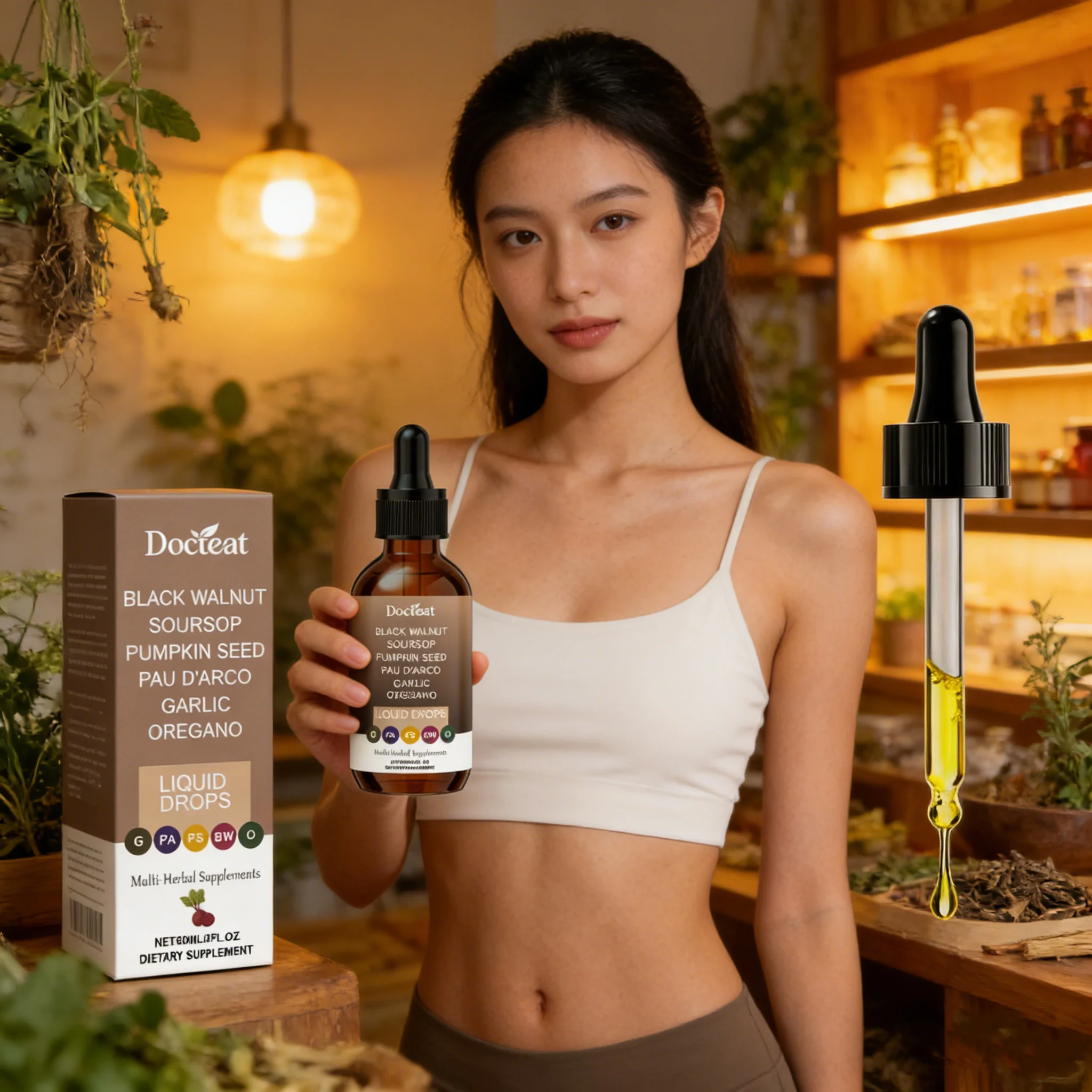 

DOCTEAT Herbal Slimming Drops Promote Intestinal Digestion Detox Burn Fat Weight Control Rapid Weight Loss Nutritional Drops