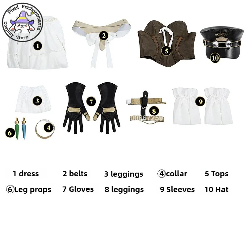 لعبة أنيمي Ff14 Ishgard أزياء تنكرية إكسسوارات أزياء الهالوين كرنفال حفلة تنكرية فستان قابل للفصل لـ Comic Con Coser