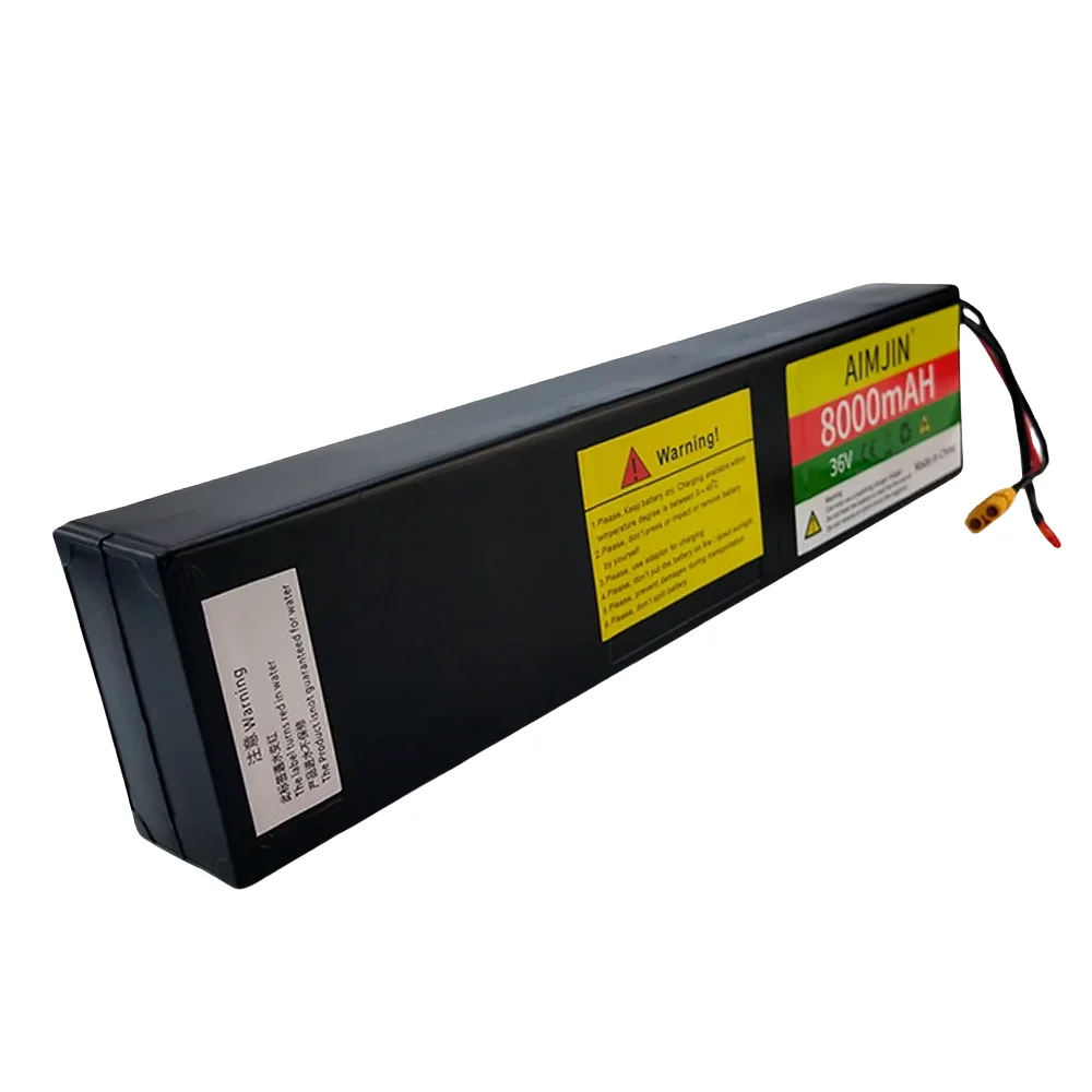 10S3P 36V 8000mAh 18650 paket baterai isi ulang Lithium-ion JST + konektor XT60 BMS bawaan