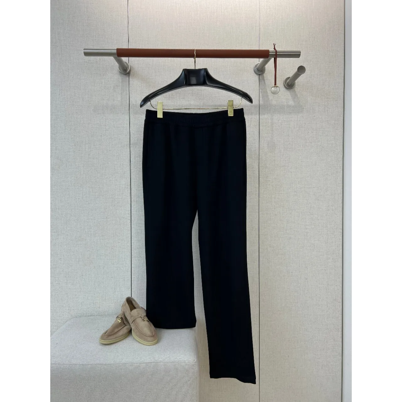 

Men's Casual Straight Leg Pants Faion Slim Fit Dstring Embroidery Leisure Trousers mid Waist Other Material 00%