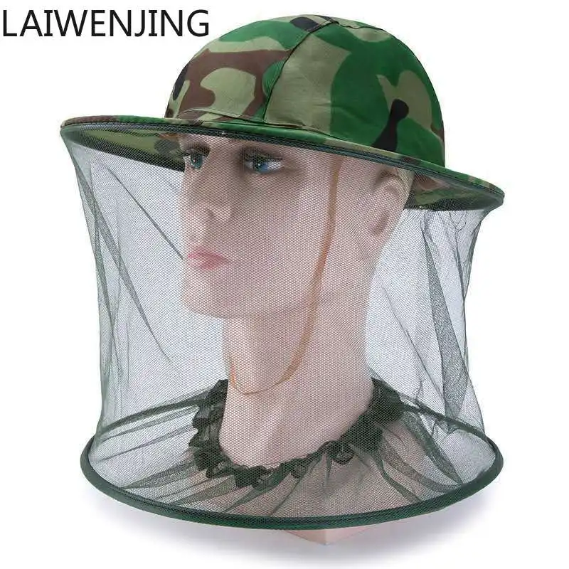 

MJY Outdoor Camouflage Anti-Mosquito Face Protection Sunshade Camouflage Mesh Hat