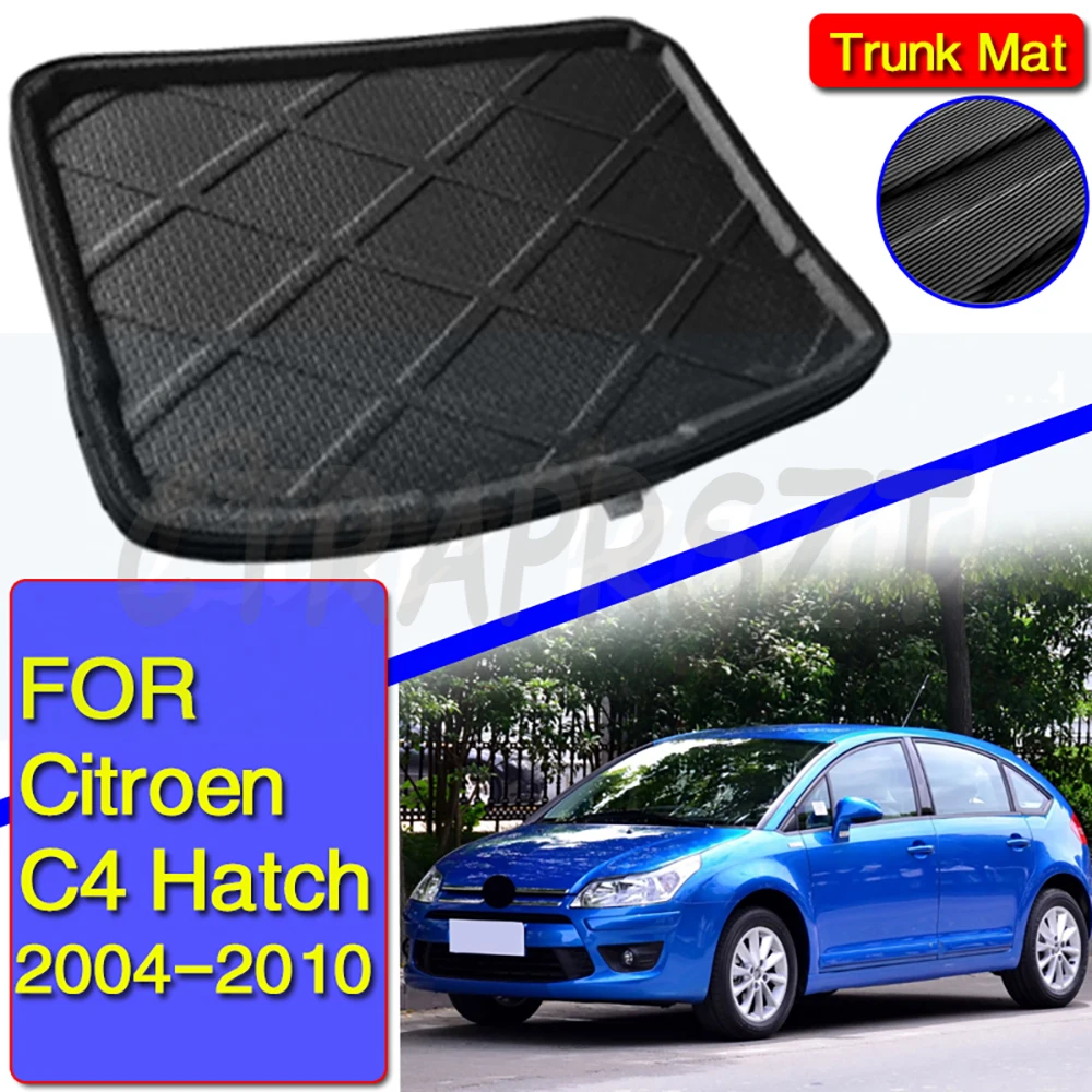 

Car Boot Mats For Citroen C4 Hatchback 2004-2010 Waterproof Carpet Muds Car Trunk Mats Storage Pads Auto Interior Accessories