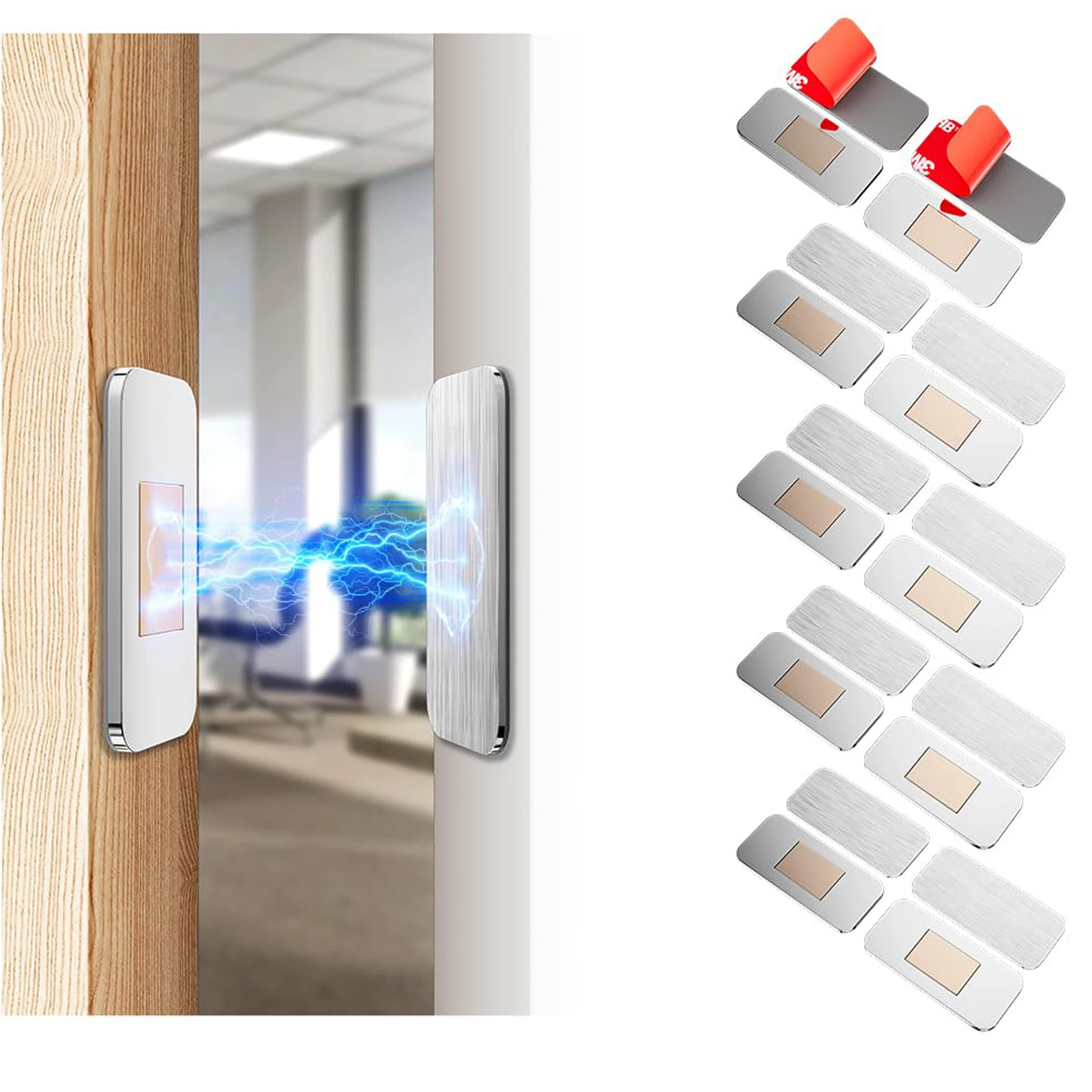 10 Pack Magnetic Cabinet Door Catch, Ultra Thin Cabinet Door Magnets, Adhesive Drawer Magnets to Stay Closed