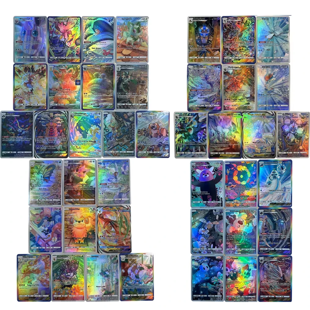 DIY Cartoon PTCG TCG Pocket Collection Card English Magikarp Mew Giratina Latias Latios Refractive Color Flash Card Child Gifts