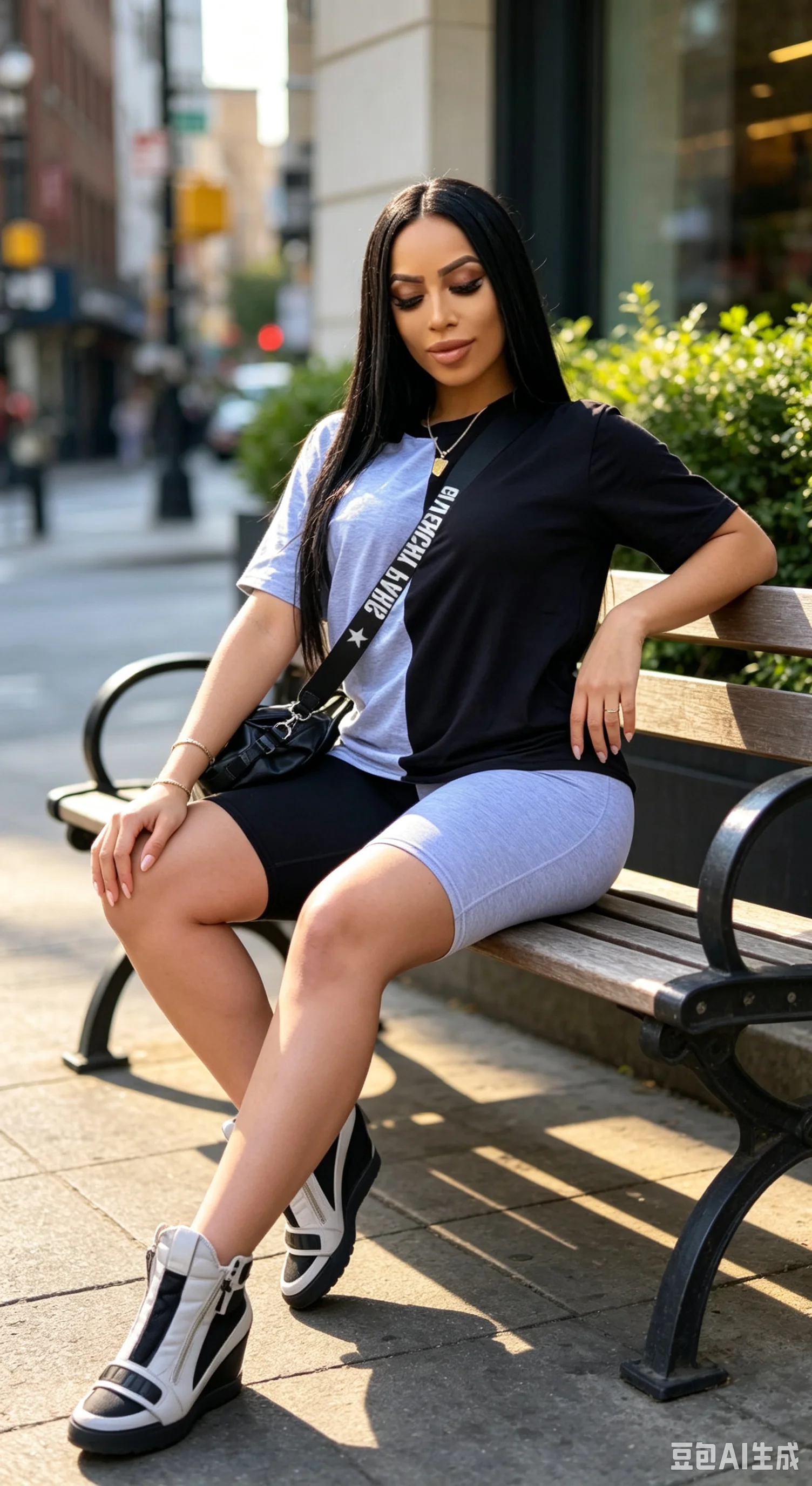 Women's Color Contrast Tight Casual Sexy Set