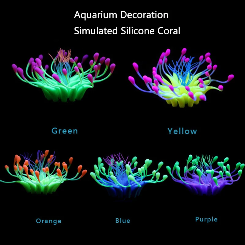 

Artificial Underwater Silicone Coral Aquarium Fish Tank Simulation Decoration Aquarium Backgrounds Plants Water Flower Beautiful