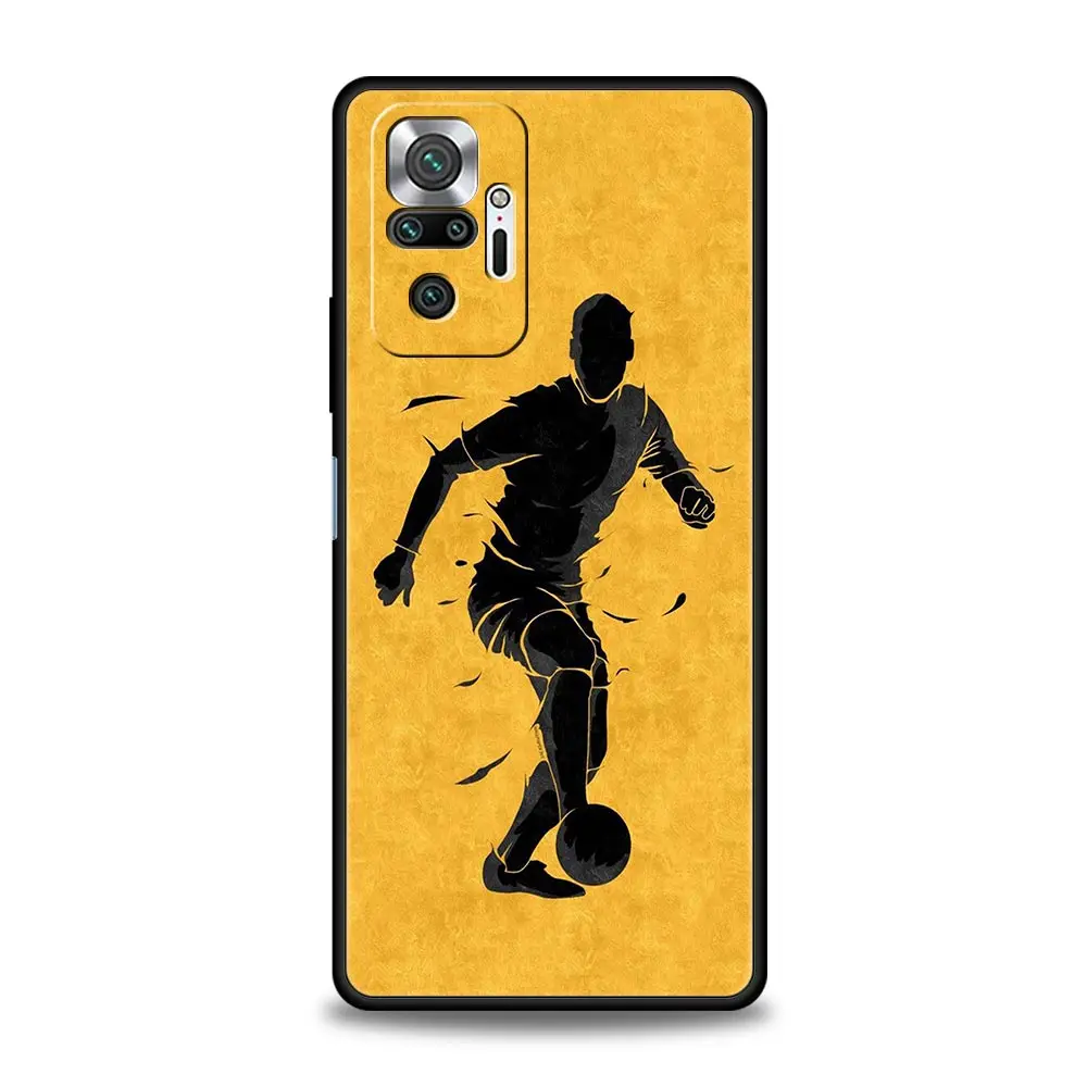 Phone Case For Xiaomi Redmi Note 14 13 12 5G 9S 9 10 11 Pro Plus 4G 9T 14C 13C 12C 10C 9C 9A Cover Football Passion Soccer Ball