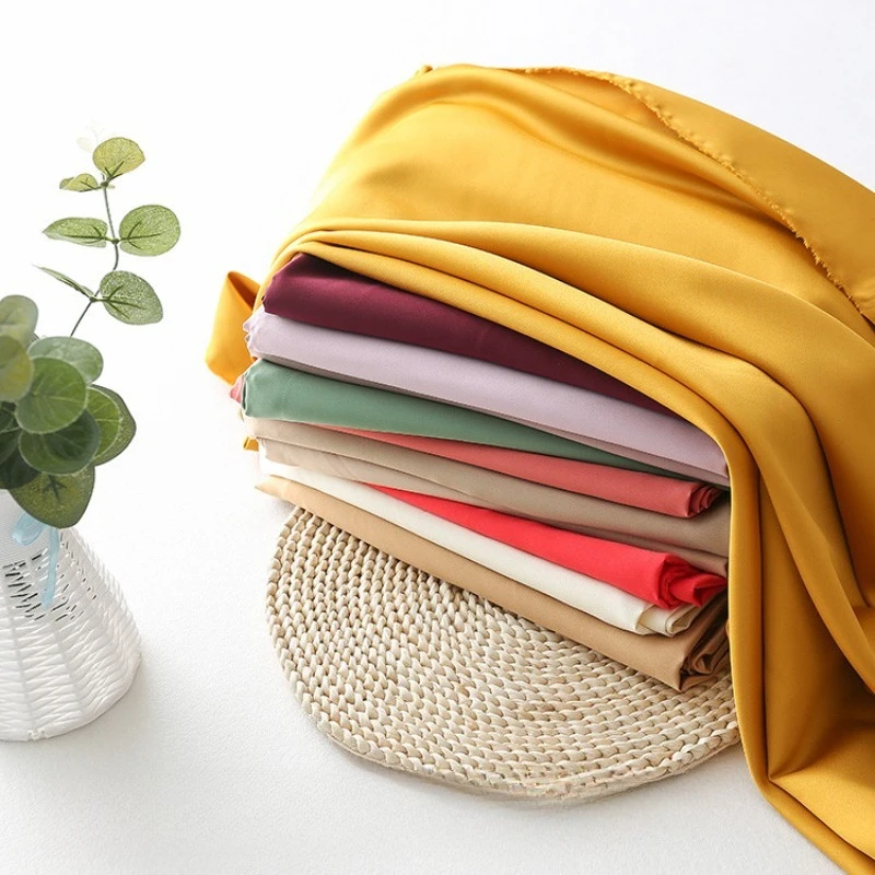 Thickened Matte Satin Gabardine Fabric Polyester Fiber Cosplay Designer Fabric Wedding Dress Satin Evening  Windbreaker Textile