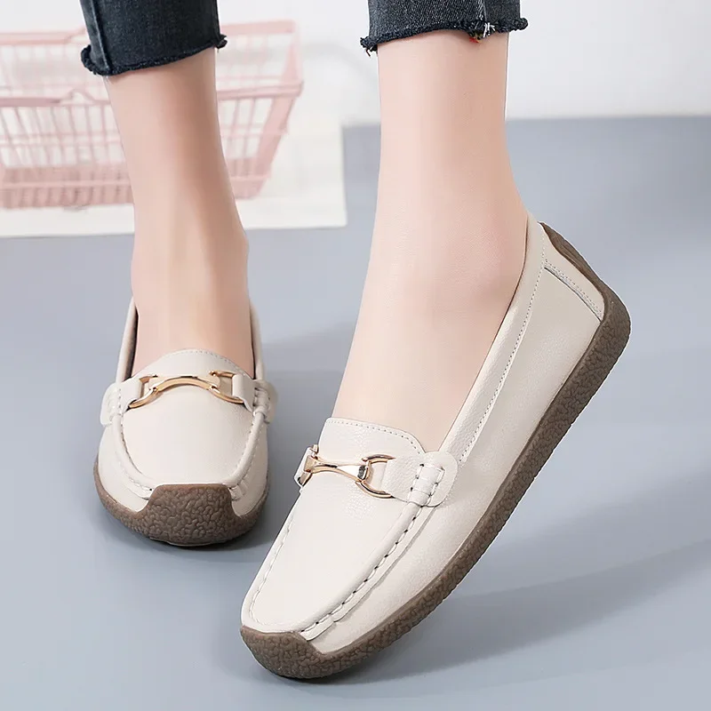 2024 Women\'s Flat Shoes Comfortable Womens Shoes Classic Female Casual Shoes Slip on Warm Moccasins Zapatos Para Mujeres