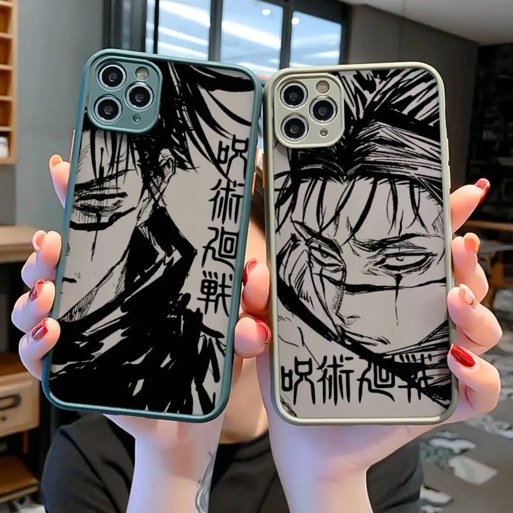 

Anime Jujutsu Kaisen Choso ART Phone Case for iPhone 16 15 14 11 12 13 Pro Max X XS Translucent Matte Cover