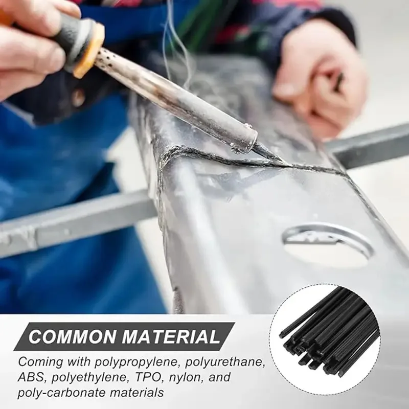 [Kit de soldadura de plástico] Kit de varillas de soldadura de plástico |   Materiales de soldadura de plástico PP 250 mm 5x2 mm para reparaciones de parachoques de automóvil/caque