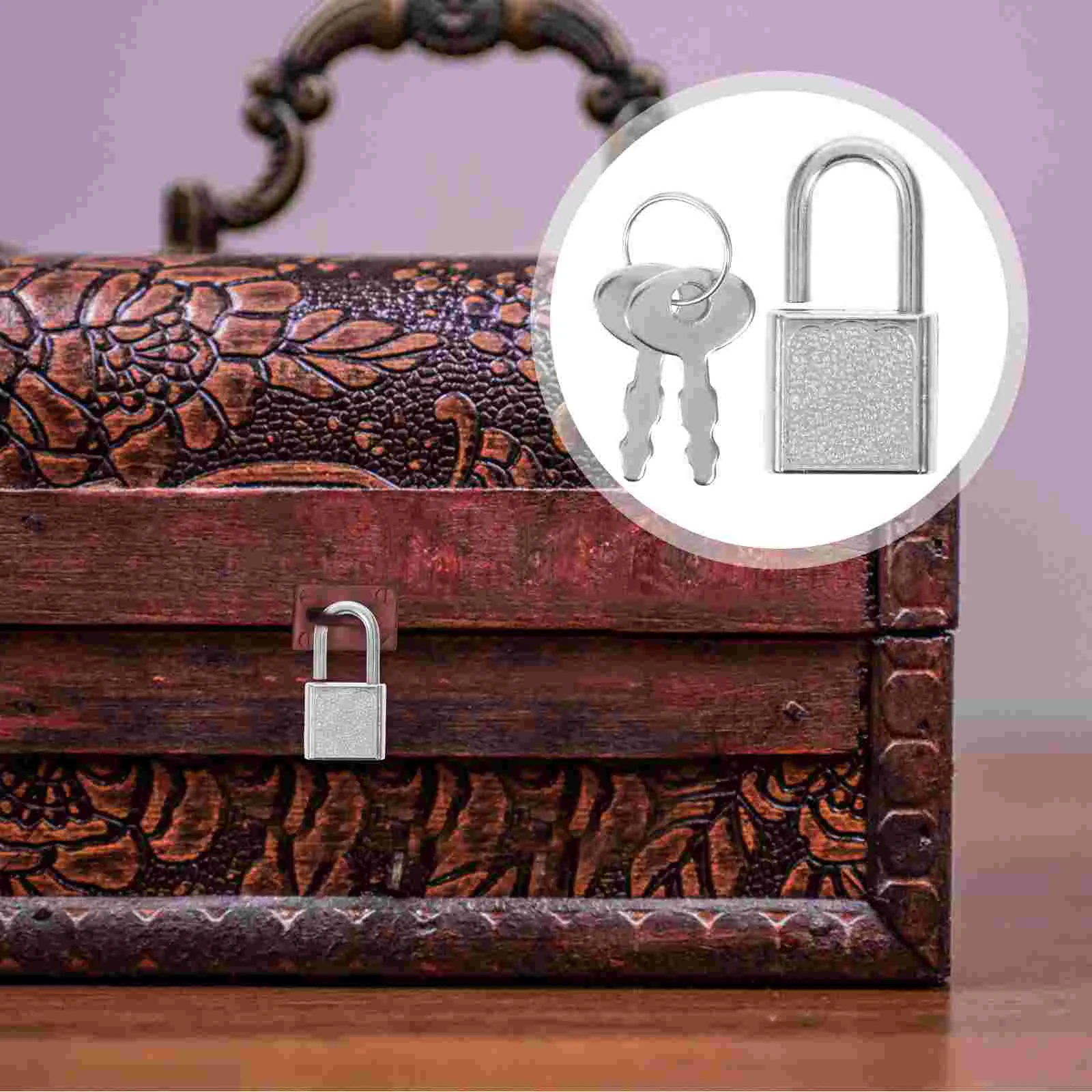 5 Sets Treasure Chest Lock Cabinet Mini Toys Locks with Keys Small Props