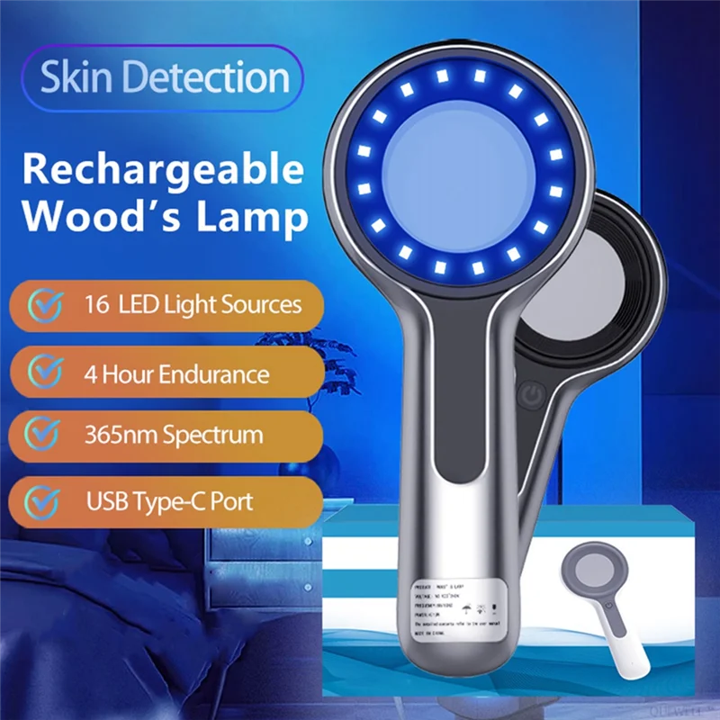 

Woods Lamp Skin Analyzer Skin UV Magnifying For Beauty Facial Testing Wood Lamp Light For Skin Care Analysis Testing